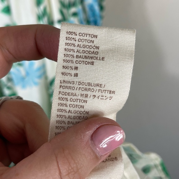 Anthropologie Let Me Be Long Sleeve Printed Midi Dress Blue Floral Size S Petite - Picture 13 of 15